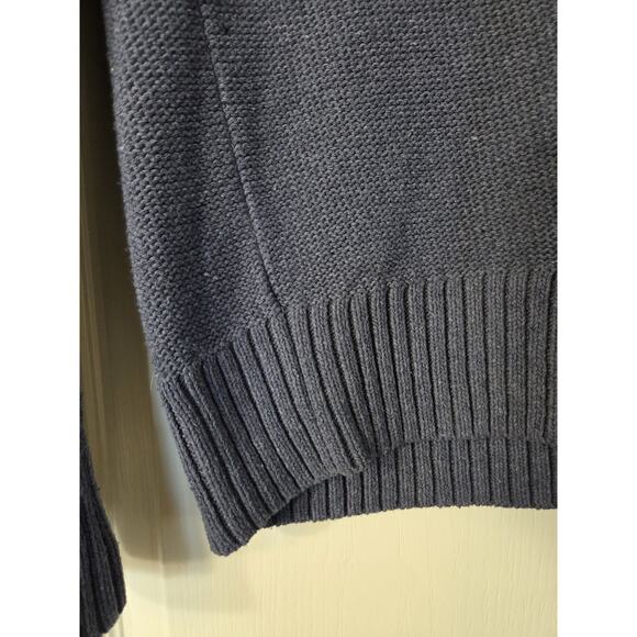 Toad & Co Blue Cambridge Cable Knit Long Sleeve Classic Sweater, Women's Small - Picture 7 of 12